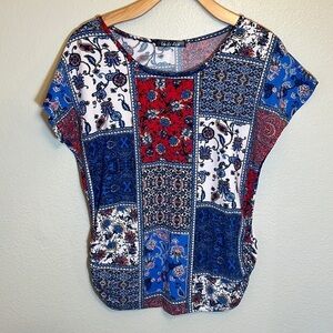 Ooh La La Paisley Floral Short Sleeve Shirt
